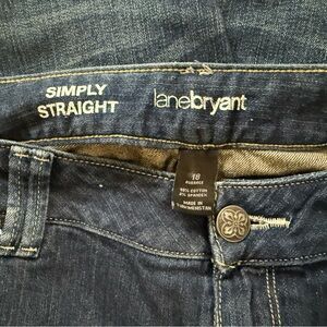 Lane Bryant Simply Straight Womens Jeans - Dark Blue